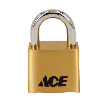 Ace 1 in. W x 1-7/8 in. L x 1-11/16 in. H Die Cast Padlock 1 pk 4-Dial Combination