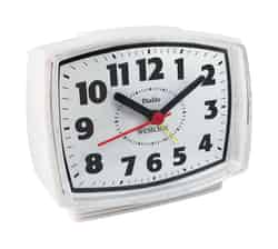 Westclox 4 in. White Alarm Clock Analog