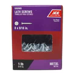 Ace No. 8 x 9/16 in. L Phillips Truss Washer Head Zinc-Plated Steel Lath Screws 1 lb. 253 pk
