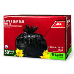 Ace 39 gal. Lawn and Leaf Bags Flap Tie 50 pk
