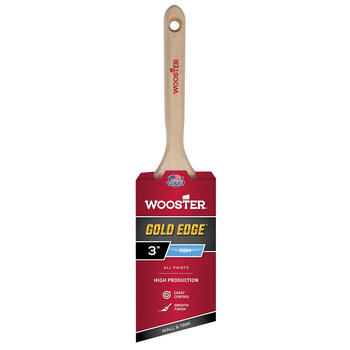 Wooster Gold Edge 3 in. W Angle Polyester Blend Paint Brush