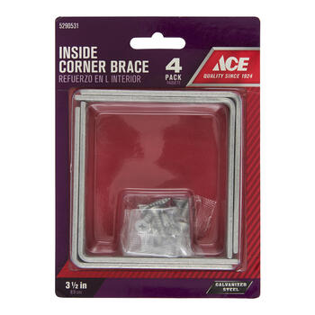 Ace 3-1/2 in. H x 4.75 in. W x 3-1/2 in. D Steel Inside L Corner Brace