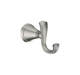 Moen Medium Brushed Nickel Silver Metal 2-5/8 in. L 20 lb. 1 pk Garment Hook