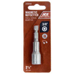 Ace 3/8 in. drive x 2-1/2 in. L Chrome Vanadium Steel 1/4 in. Quick-Change Hex Shank Magnetic Nu