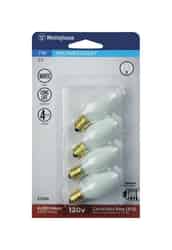 Westinghouse 7 watts C7 Incandescent Bulb 43 lumens White Speciality 4 pk