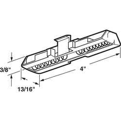 Prime-Line White Plastic Bi-fold Snugger 1 pk