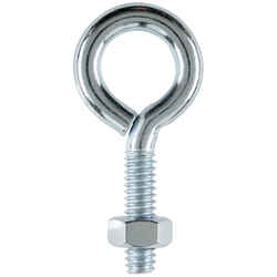 Hampton 1/4 in. x 2 in. L Zinc-Plated Steel Eyebolt Nut Included