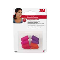 3M 32 dB Disposable Soft Foam Orange/Purple Ear Plugs 4 pair