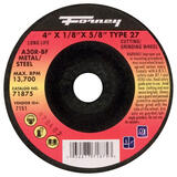 Forney 4 in. Dia. x 1/8 in. thick x 5/8 in. Aluminum Oxide Metal Grinding Wheel 13700 rpm 1 pc