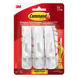 3M Command Medium Hook Plastic 6 pk 3-7/8 in. L