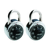 Master Lock 7/8 in. W x 1-7/8 in. L x 2 in. H Steel Anti-Shim Technology Combination Padlock 2 p