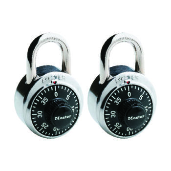 Master Lock 7/8 in. W x 1-7/8 in. L x 2 in. H Steel Anti-Shim Technology Combination Padlock 2 p