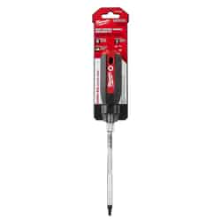 Milwaukee 6 in. #3 Screwdriver Chrome-Plated Steel Red 1 pc. Square Cushion Grip