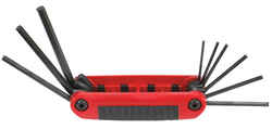 Eklind Tool Assorted Metric and SAE Fold-Up Hex Key Fold-Up Sets 24 pc. Multi-Size in.