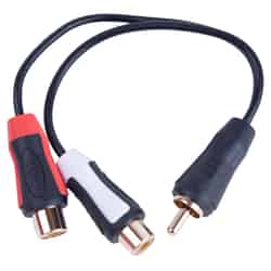 Monster Cable Adapter Cable Converts RCA Male Plug to 2-RCA Female Plugs Gold Card