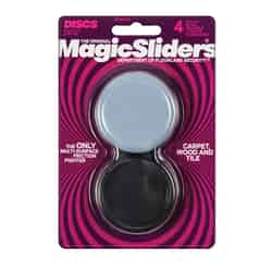 Magic Sliders Plastic Floor Slide Gray Round 2-3/8 in. W x 2 3/8 in. L Self Adhesive 4 pk