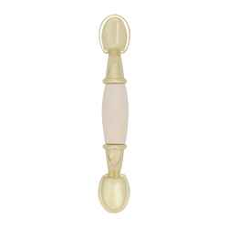 Amerock Allison Allison Cabinet Pull 3 in. White/Polished Brass 1 pk