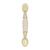 Amerock Allison Allison Cabinet Pull 3 in. White/Polished Brass 1 pk