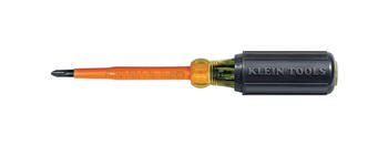 Klein Tools 4 in. No. 2 Insulated Screwdriver Steel Black 1 pc.