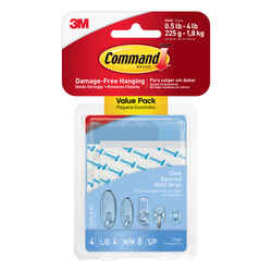 3M Command Assorted Foam Adhesive Strips 16 pk 3-3/8 in. L