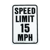 Hy-Ko English 18 in. H x 12 in. W Speed Limit 15 MPH Aluminum Sign