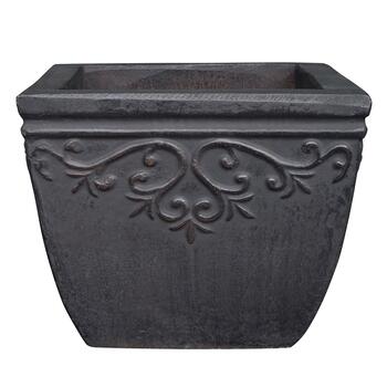 Southern Patio 6.69 in. H x 8.27 in. W x 8.27 in. L Gray Ceramic Lylah Planter