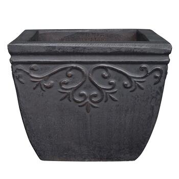 Southern Patio 6.69 in. H x 8.27 in. W x 8.27 in. L Gray Ceramic Lylah Planter