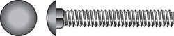 HILLMAN 3/16 Dia. x 2 in. L Zinc-Plated Steel Carriage Bolt 100 pk