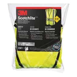 3M Scotchlite Reflective Polyester Mesh Safety Vest with Reflective Stripe Velcro Yellow One S