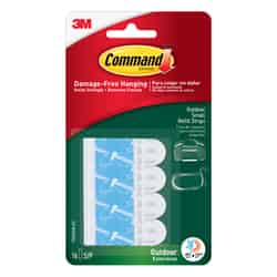 3M Command Small Adhesive Strips Foam 16 pk 1-1/8 in. L