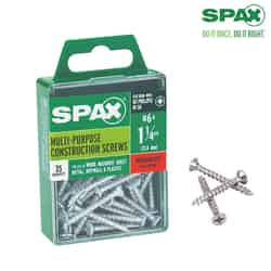 SPAX No. 6 x 1-1/4 in. L Phillips/Square Flat Zinc-Plated Steel Multi-Purpose Screw 35 each