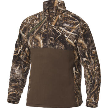 Drake MST M Long Sleeve Men's Quarter Zip Brown/Camo Pullover