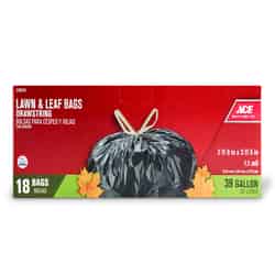 Ace 39 gal. Lawn and Leaf Bags Drawstring 18 pk