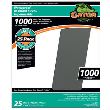 Gator 11 in. L X 9 in. W 1,000 Grit Silicon Carbide Waterproof Sandpaper 1 pk