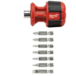 Milwaukee 8 pc. Assorted Compact 8-in-1 4.5 in. Chrome-Plated Steel Stubby Screwdriver/Nut Drive
