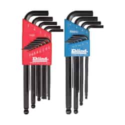 Eklind Tool Assorted Metric and SAE Long Arm Hex L-Key Set Multi-Size in. 22 pc.