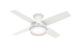 Hunter Fan Dempsey 4 blade Indoor White Ceiling Fan With Light