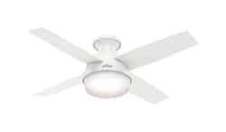 Hunter Fan Dempsey 4 blade Indoor White Ceiling Fan With Light