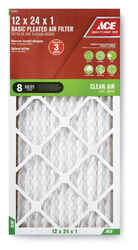 Ace 12 in. W X 24 in. H X 1 in. D Cotton 8 MERV Pleated Air Filter