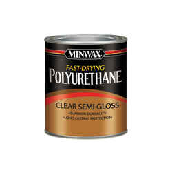 Minwax Indoor Semi-Gloss Clear Fast-Drying Polyurethane 1 qt. Semi-Gloss