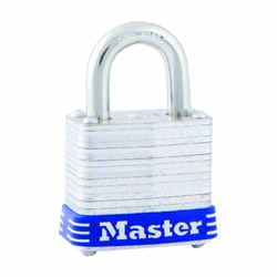 Master Lock 1 in. H x 11/16 in. W x 1-1/8 in. L Laminated Steel 4-Pin Cylinder Padlock 1 each