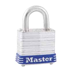Master Lock 1 in. H x 11/16 in. W x 1-1/8 in. L Laminated Steel 4-Pin Cylinder Padlock 1 each