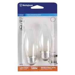 Westinghouse 40 watts B11 Incandescent Bulb 350 lumens Warm White Decorative 2 pk