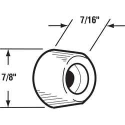 Prime-Line White Rubber Bumper 4 pk