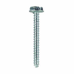 HILLMAN 6 x 1-1/4 in. L Slotted Hex Washer Zinc-Plated Steel Sheet Metal Screws 100 per box