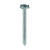 HILLMAN 6 x 1-1/4 in. L Slotted Hex Washer Zinc-Plated Steel Sheet Metal Screws 100 per box