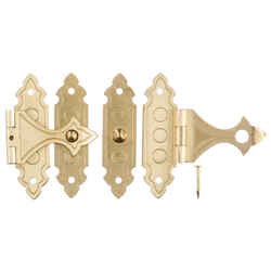 Ace Antique Brass 1.4 in. L x 0.9 in. W 1.4 in. Decorative Catch 2 pk