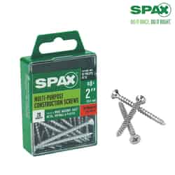 SPAX No. 8 x 2 in. L Phillips/Square Flat Zinc-Plated Steel Multi-Purpose Screw 20 each