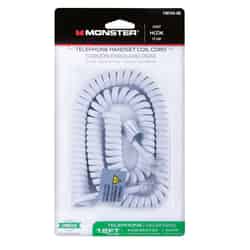 Monster Cable 12 ft. L White Telephone Handset Coil Cord