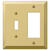 Amerelle Century Polished Brass Brass 2 gang Stamped Steel Toggle Wall Plate 1 pk